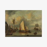 A Calm (Ships in the Harbor by Calm Weather) by Jan Claesz. Rietschoof - thumbnail_0_nf_66fce3518213847b6f357a0a